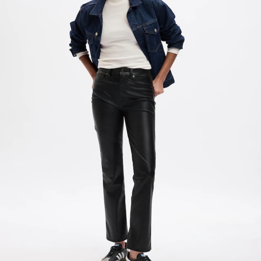 GAP -Size 16 New/ Never been worn- High Rise Vegan Leather Vintage Slim Pants.